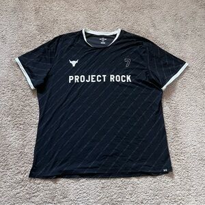 Under Armour Project Rock Men's All Blacks Rugby Shirt Size 2XL